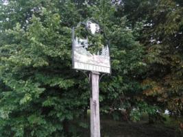 Village sign at Wretham